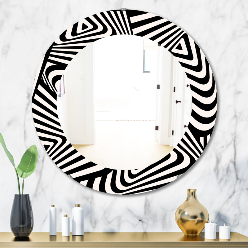 Miroir mural moderne et contemporain, H 23,6 po x l 23,6 po x P 0,24 po