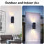 Ensemble de 2 vérandas d'extérieur imperméables et modernes noir mat-122780803