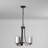 3 - Light Steel Dimmable Chandelier