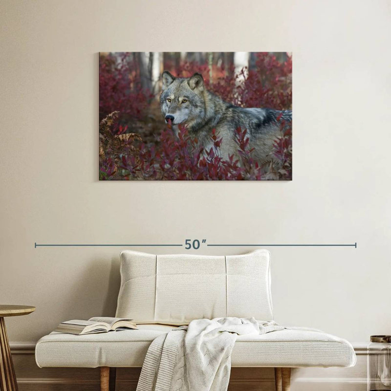 Brampt Gray Timber Wolf, 24" H x 36" W