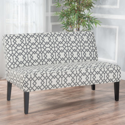 Pattes géométriques en bois de bouleau noir mat de 50 po de couleur géométrique, fabriquées à la main pour rehausser le décor, 29,57 po de largeur, 31,53 po de hauteur, 35,74 lb de tissu d'ameublement avec pieds et détails