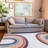 Alderete Double Rainbow Shag Area Rug-775200834-724587260