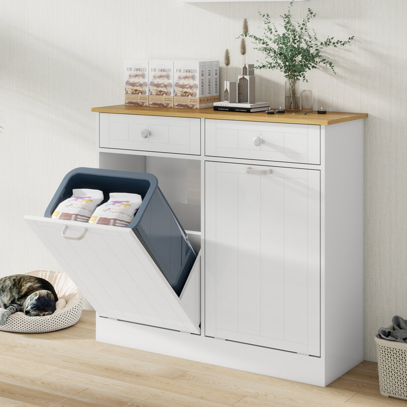 Armoire poubelle inclinable