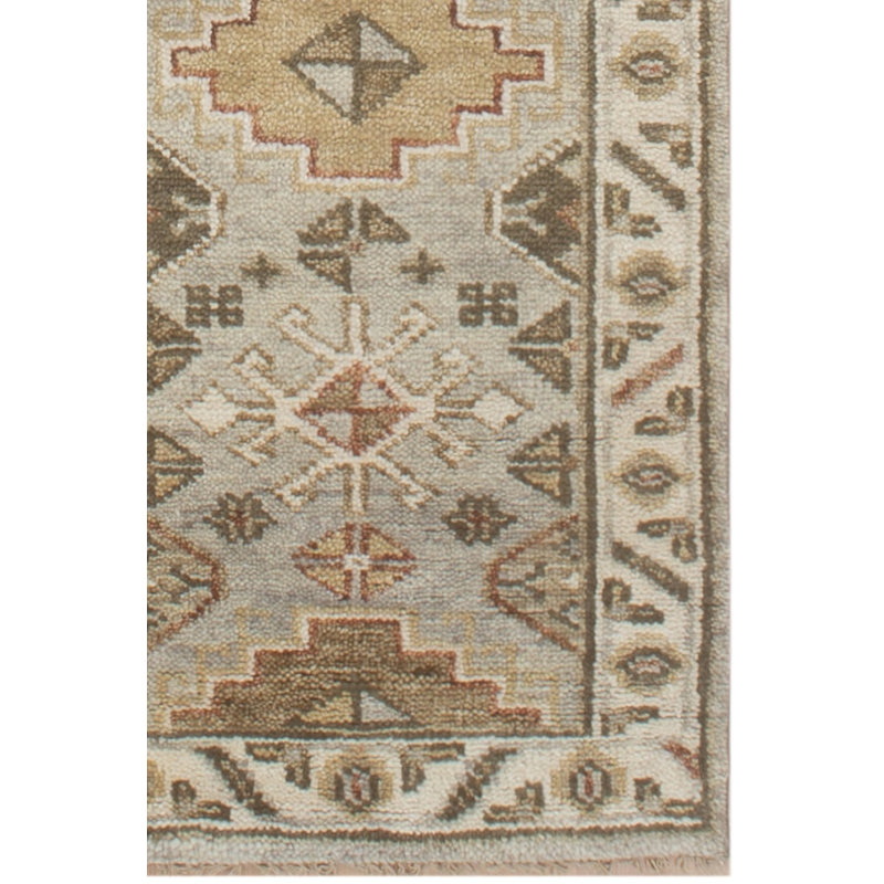 Cotton Oriental Area Rug in Gray