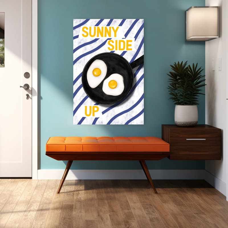 «Sunny Side Up Eggs», art mural classique, H 48 po x l 32 po