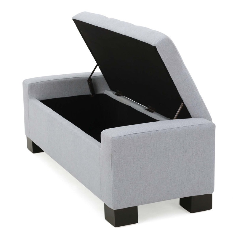 Elegant Storage Bench,A Perfect Blend of Minimalist Design and Practical Functionality, Light Gray