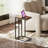 Gilsum Wood C End Table, Side Table with Metal Base for Sofa, Bed Side  -882125711