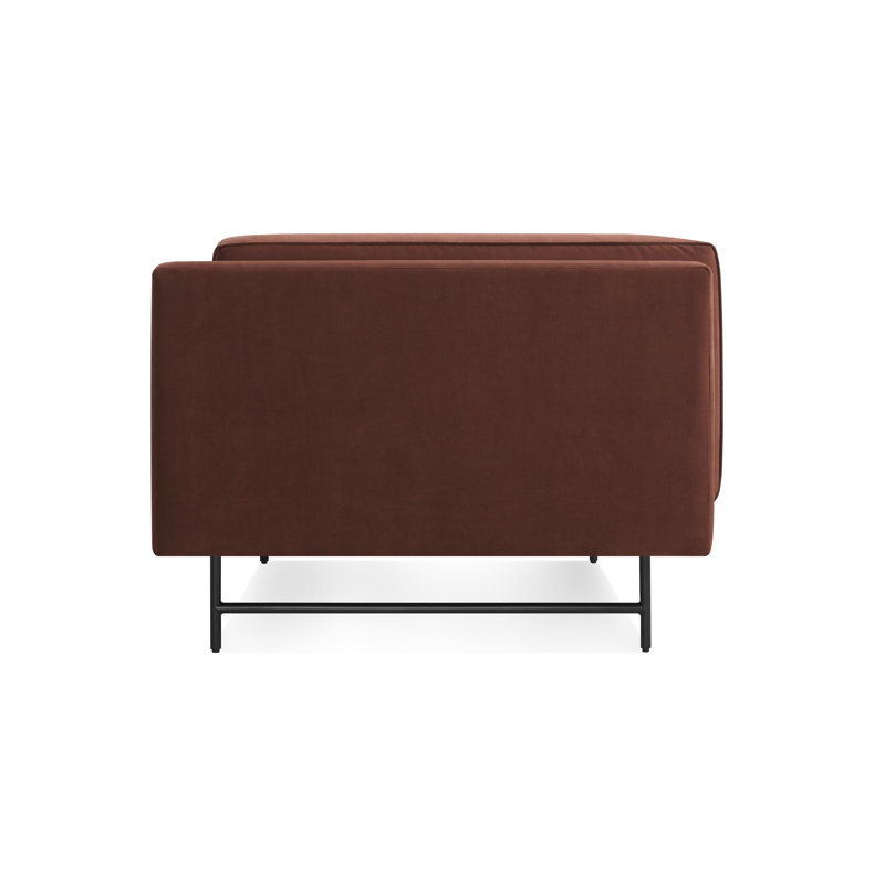 Bank Club Chair, Lava Polyester Blend, Antiqued Brass