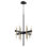 LUXE 16 Light chandelier- Black/Aged Brass