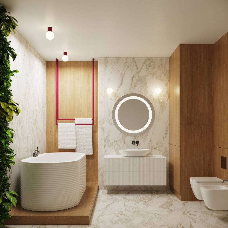 Halo Aluminium Flush Mounted Sconce, Burgundy