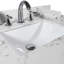 Dessus de meuble-lavabo en pierre de 31 po Montary blanc de style nouveau avec comptoir rectangulaire encastré en céramique Montary