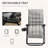 Folding Mesh Lounge Chairs Set of 2