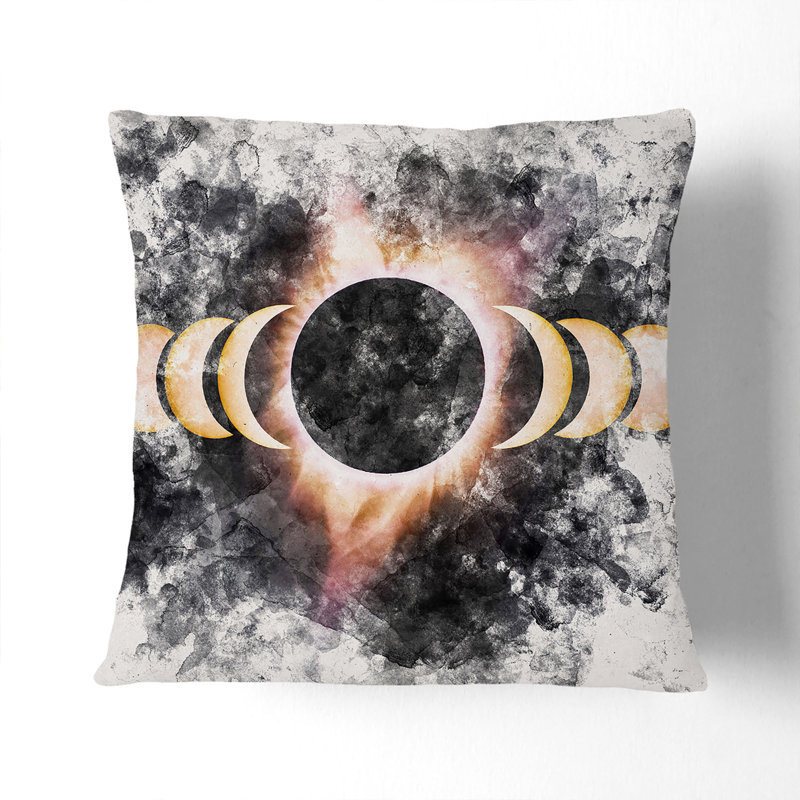 The Eclipse Watercolour Cushion with Filling, 55cm H x 55cm W x 20cm D