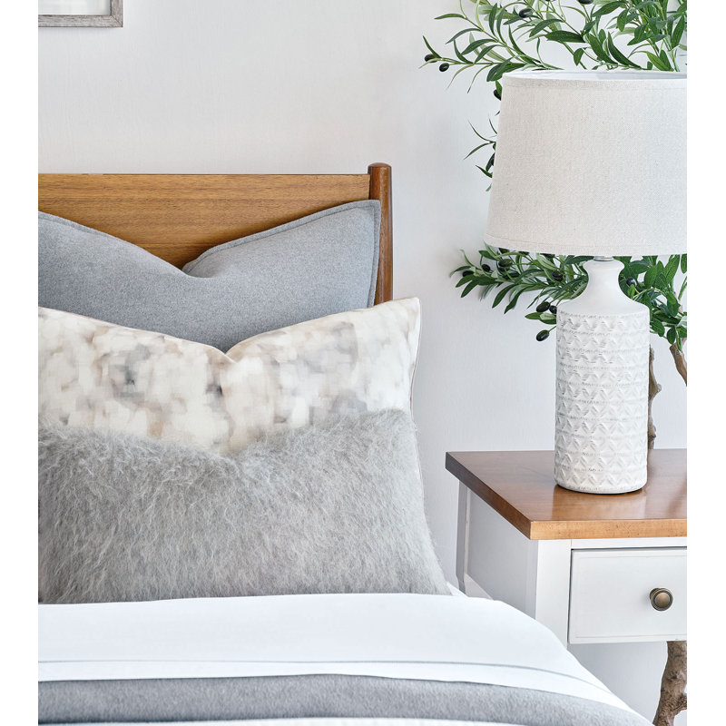 Taie décorative 100% coton Brera, Européen, Gris