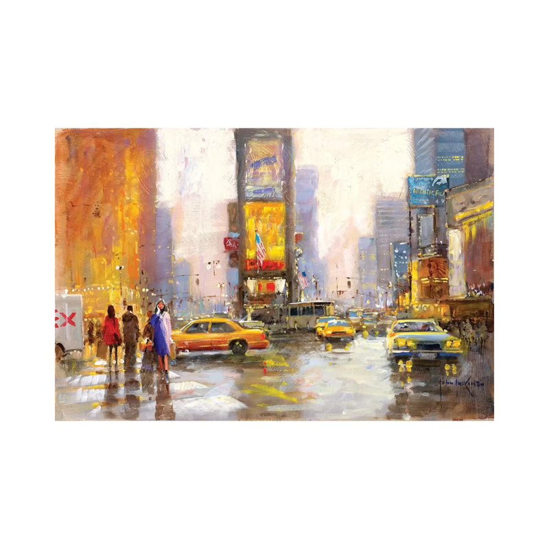 Times Square In The Rain by John Haskins - Wrapped Canvas Gallery-Wrapped Canvas Giclée, 66.04 cm H x 45.72 cm W x 3.175 cm D