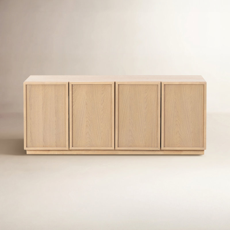 Bronwyn 4 Door Wood Media Stand, Natural