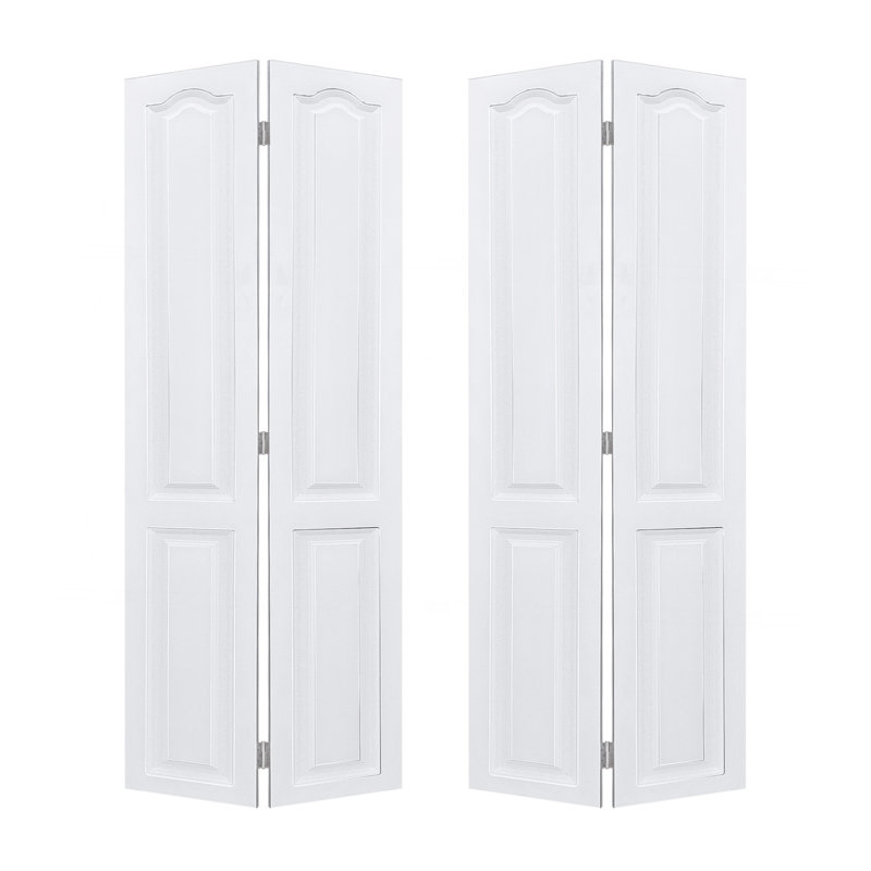 Porte pliante en vinyle à finition blanche à noyau solide de 3/4 po d'épaisseur 24 po x 83 po Crafted Modern, 96" x 83", 2