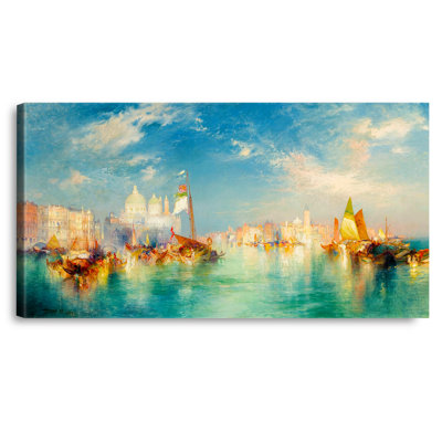 Reproduction d'art classique, Venise, 1898 par Thomas Moran, encadrée pour HomeDecor