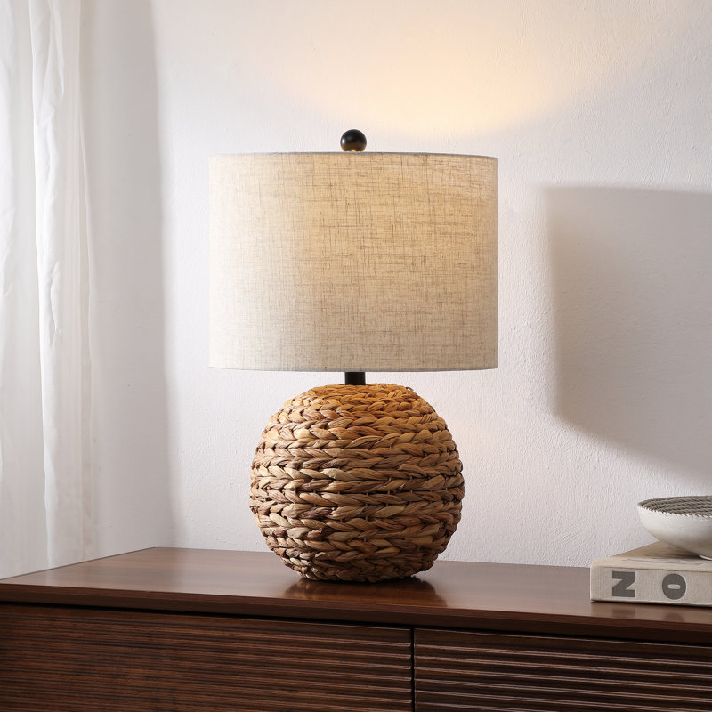 Lampe de table à DEL 21,5 po Camilo, Brun