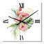 Horloge murale Tropical Bouquet avec Anthurium lupin et feuilles I-924202003