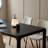 Black Rectangular Solid Wood Dining Table-1673156931