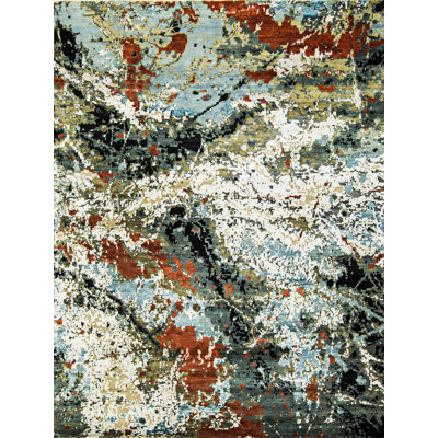 Tapis rectangulaire noué à la main