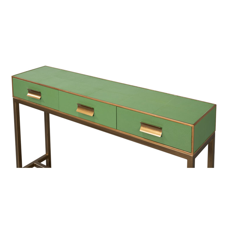 Shagreen 54'' W Console Table, Green