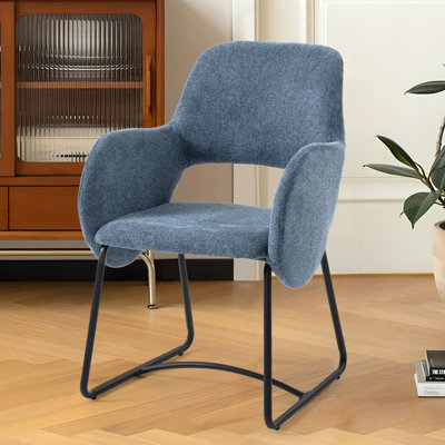 Fauteuil d'appoint rembourré avec cadre en métal Modern Chenille