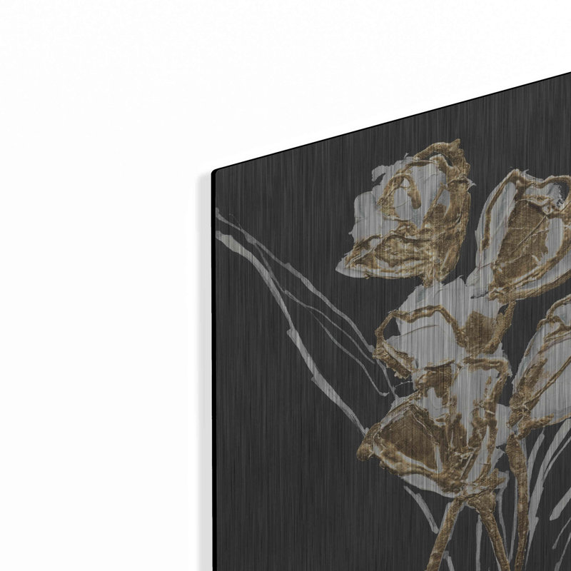 Tulipes dorées par Chris Paschke, H 12 po x l 12 po