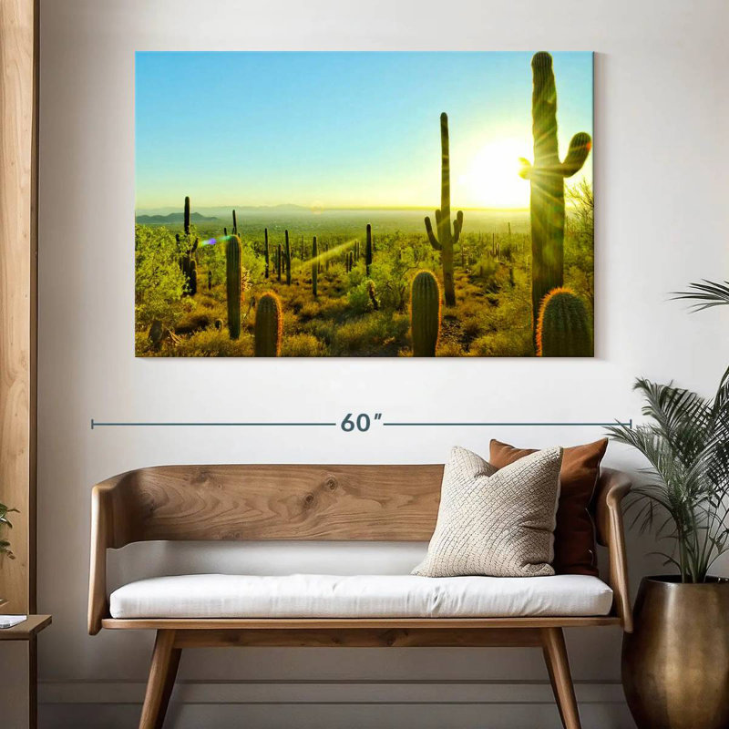 Harnek Sunny Arizona Cactus, 34" H x 51" W