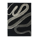Decor Wool Area Rug in Black/White