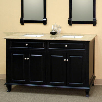 Lombardi 62'' Double Bathroom Vanity with Top