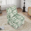 Fauteuil d'appoint rembourré avec accoudoirs et motif floral-652246633