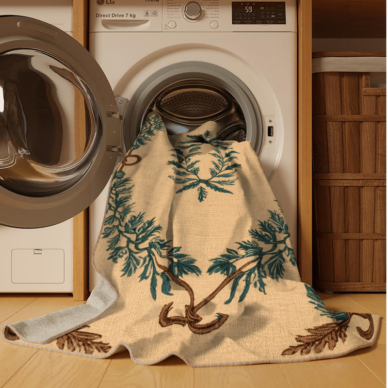 Tapis brun français lavable à la machine, Tapis de couloir 2 pi x 5 pi