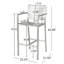 Extérieur de 29,50 po, 2 - argent, cadre en aluminium rouille et porte-livre de 2, cadre argenté, construction pour barbecue