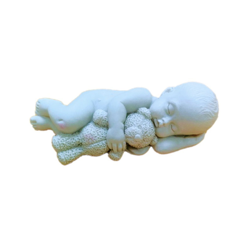 Statue à bébé avec ours Habous