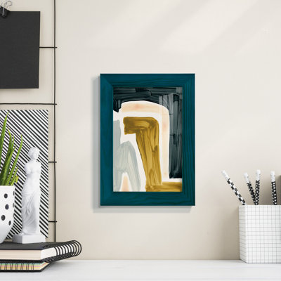 Geffen Brushy Shapes III, impression encadrée sur papier