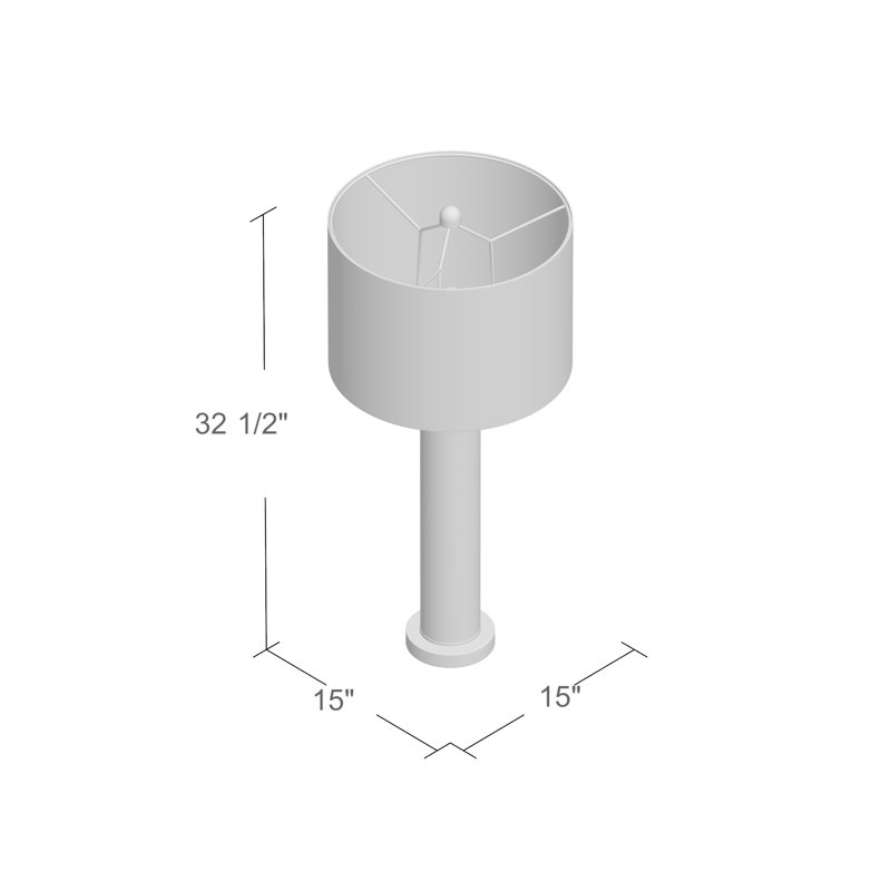 Ingertha Metal Table Lamp, Grey