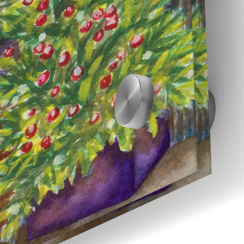 Art mural en verre Lark Manor ™ «Cafes La Bougie» par Andrea Strongwater, H 24 po x l 24 po x P 0,2 po