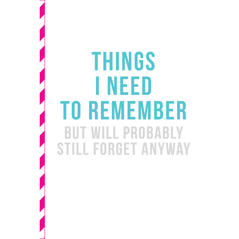 Stuff To Remember - Wrapped Canvas Print, 46cm H x 30cm W x 3.8cm D
