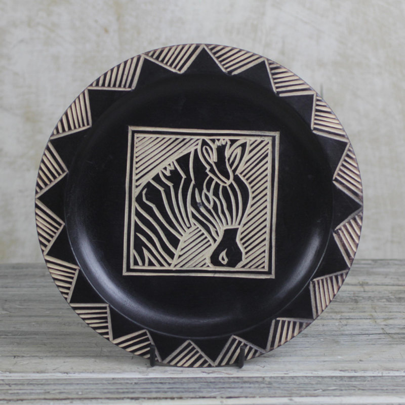 Assiette décorative en bois Balvin