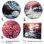 «Sunrise River», ensemble d'art mural japonais