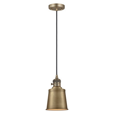 Franklin Restoration - Amiliyah - 1 Light 5" Cord Hung Mini Pendant - On-Off Turn Switch - LED Bulb - Shade
