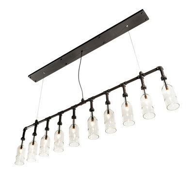 Luminaire suspendu linéaire à 10 lumières pour îlot de cuisine