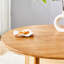 Table ronde rétro en bois chinois, table en imitation rotin simple et moderne, table en bois, bureau. Convient pour la salle à manger, le salon, le bureau