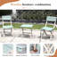 Ensemble bistro 3 pièces en bois d'acacia - chaises pliantes et table carrée pour l'extérieur