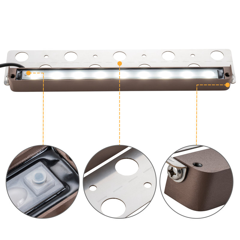 Matte Black Low Voltage Integrated LED Aluminum Step Light