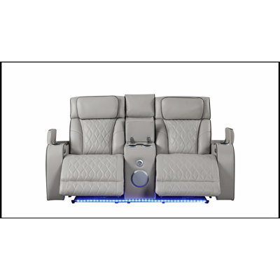 Causeuse inclinable de style moderne Fortuner avec structure en bois et fonction de massage intégrée pour un confort ultime