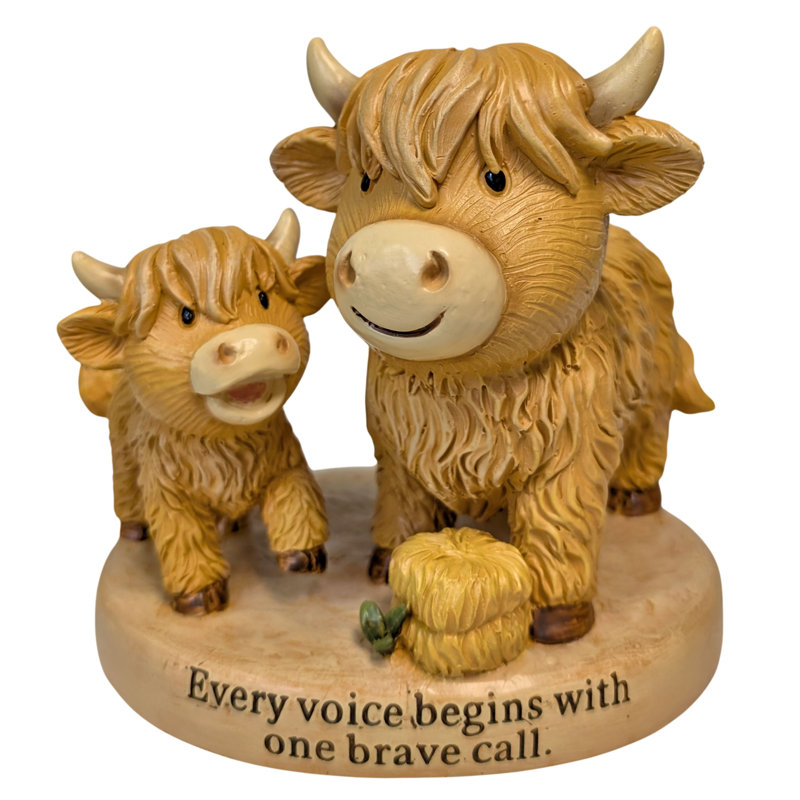 «Tiny Tale of Highland Cow First Moo»