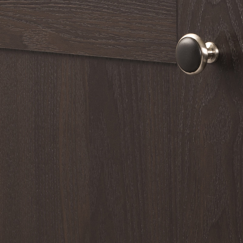 Tranquility 1 5/16" Diameter Mushroom Knob, Satin Nickel with Black